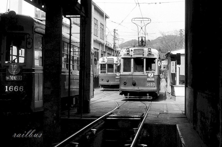 京都市電錦林車庫構内