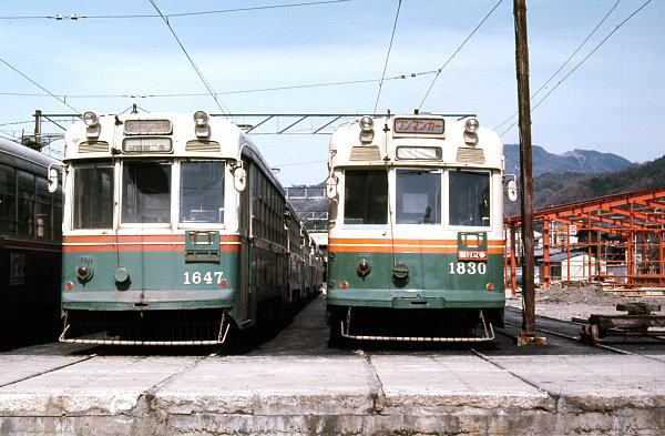 京都市電錦林車庫構内2カラー