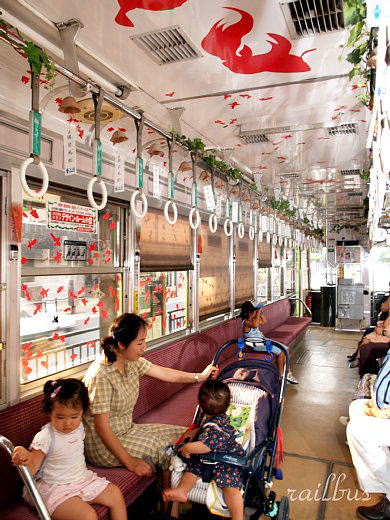 岡山電気軌道7302車内