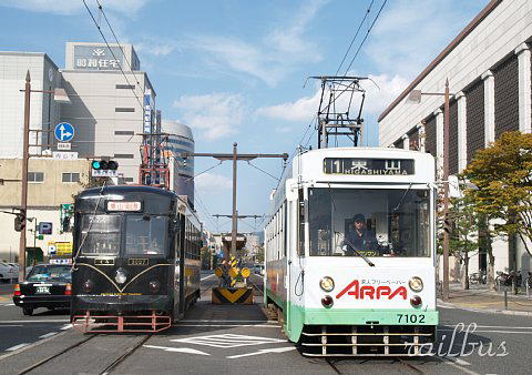 岡山電気軌道KURO, 県庁通り