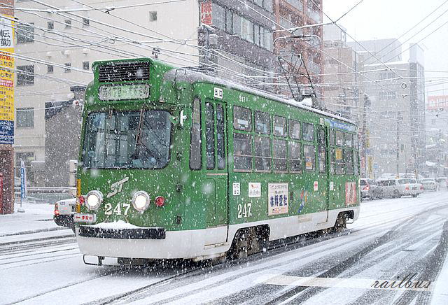 札幌市電雪景色210形