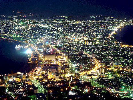 箱館山からの夜景