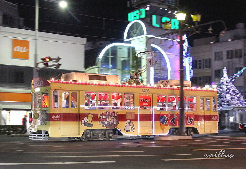 豊橋鉄道市内線おでんしゃ走行