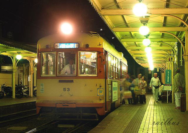 伊予鉄道市内線道後温泉湯治客