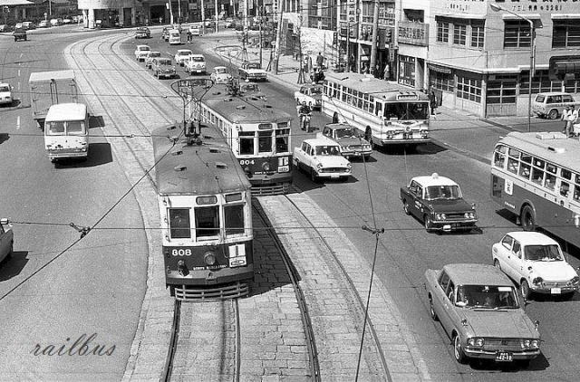 長崎電軌長崎駅前1968年