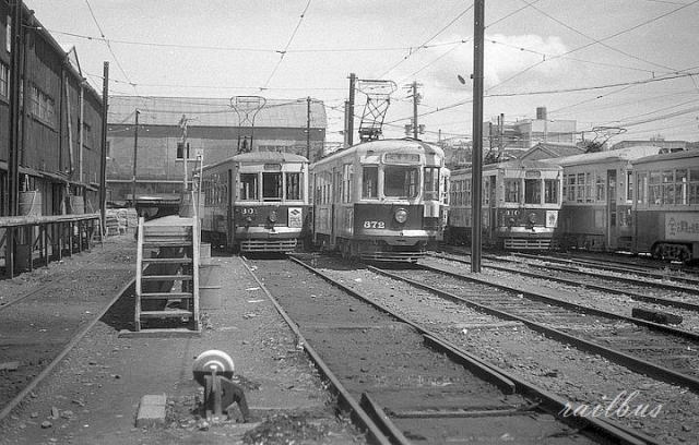 長崎電軌浦上車庫1971年