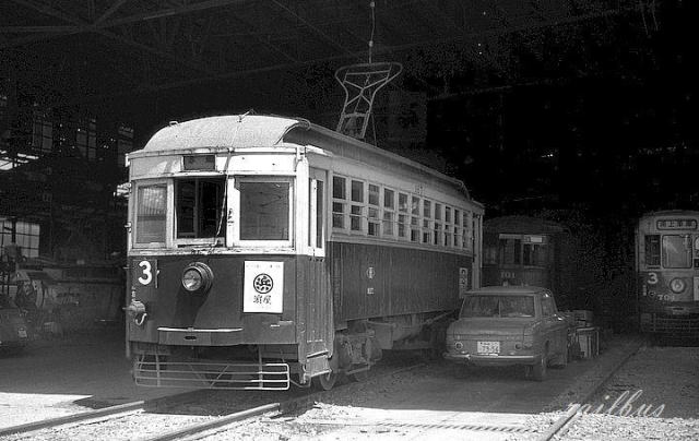 長崎電軌浦上車庫1971年