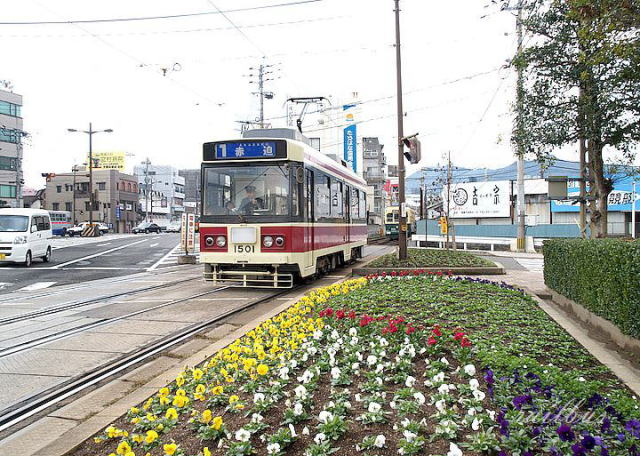 長崎電軌岩屋橋～浦上車庫前1500形