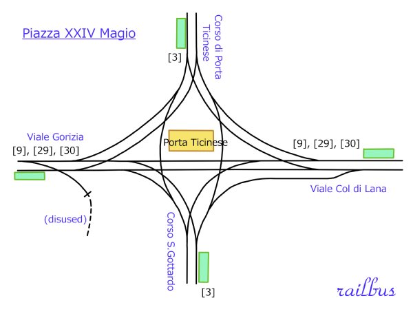 Milano tram map