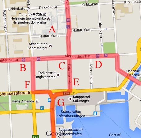 Helsinki tram map