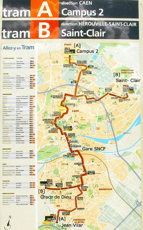 カーンのトラム路線図