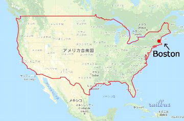 ボストンのトラム, 米国地図