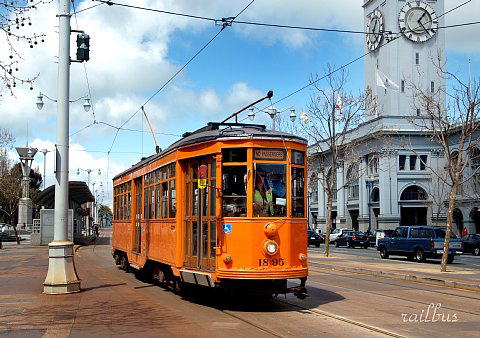 MUNI Peter Whitt car at Ferry Building