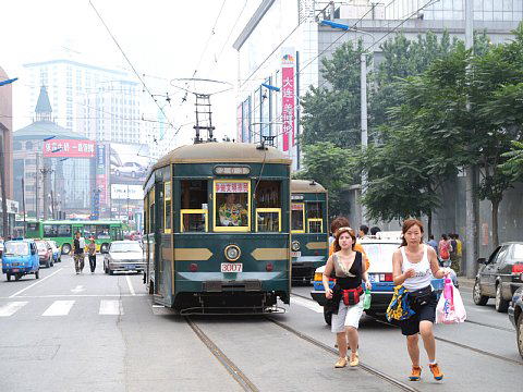 大連市電大連駅前