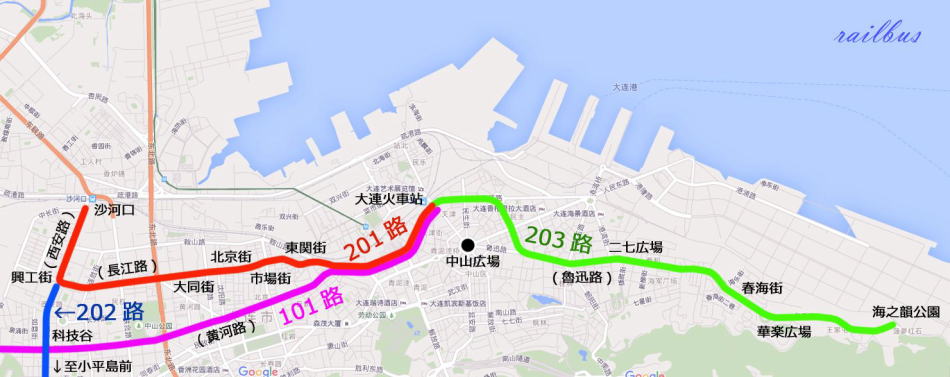 大連市電路線図
