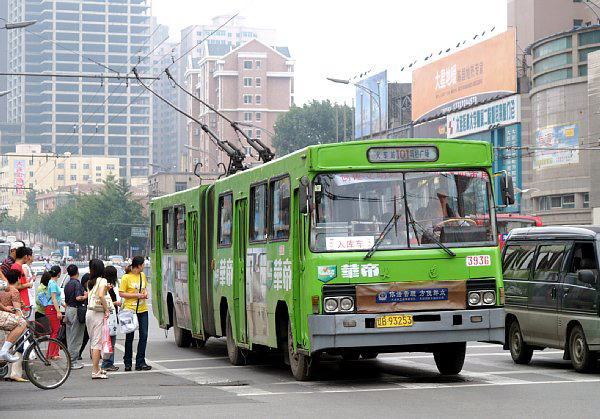 大連トロリーバス火車站老式