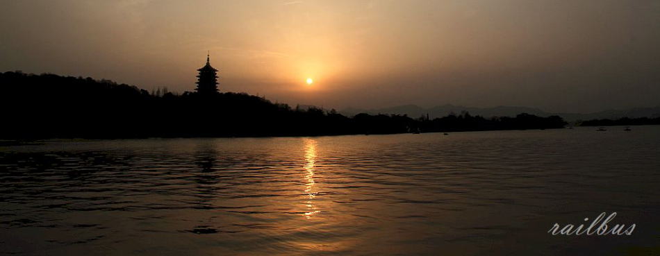 杭州西湖夕照