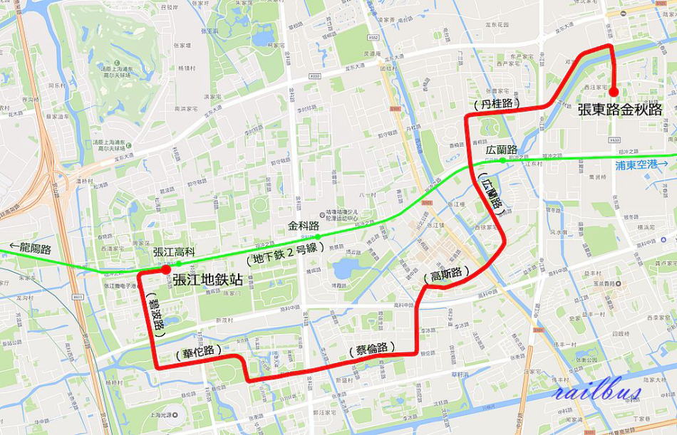 上海張江トラム地図