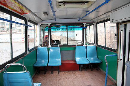 太原トロリーバス、官地煤砿線車内
