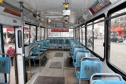 太原のトロリーバス, 車内