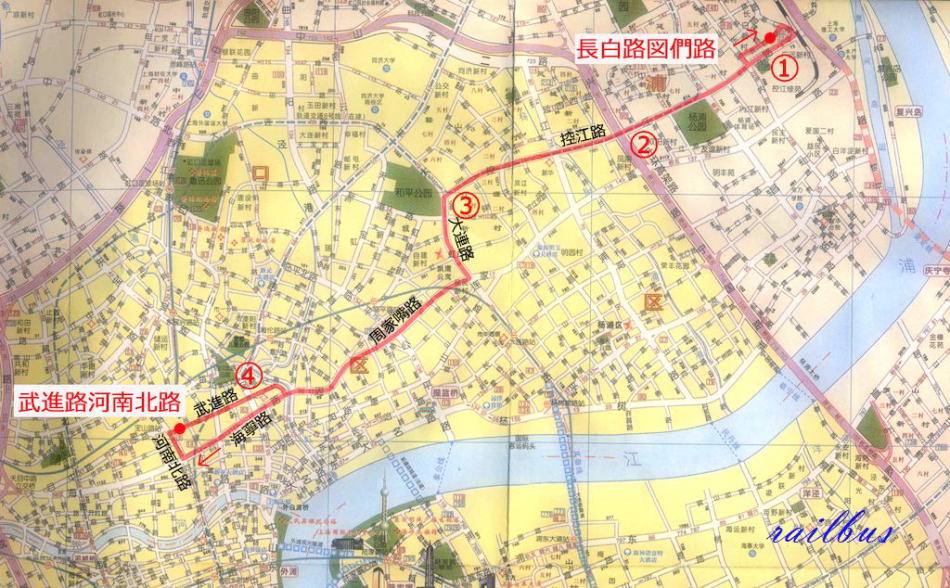 上海トロリーバス[6]路2007年地図
