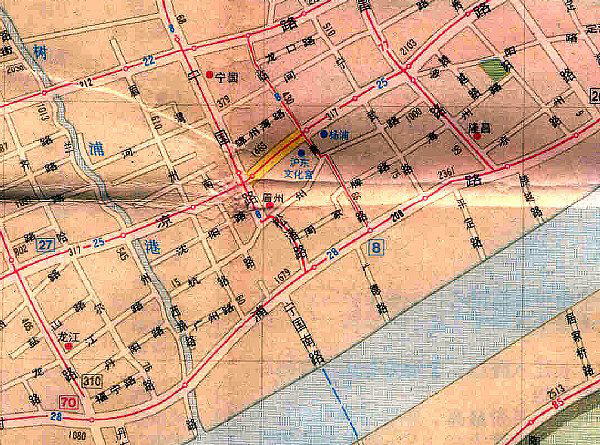 上海トロリーバス[8]路1985年松潘路地図