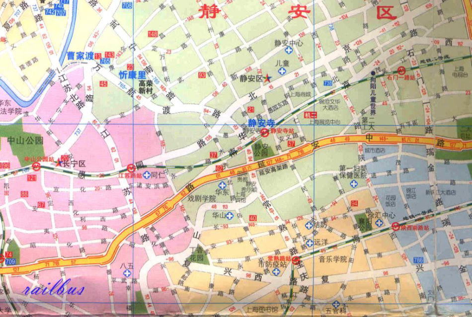 上海トロリーバス2002年地図
