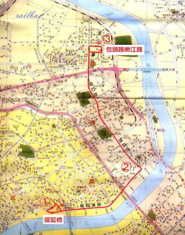 上海トロリーバス[28]路2013年地図