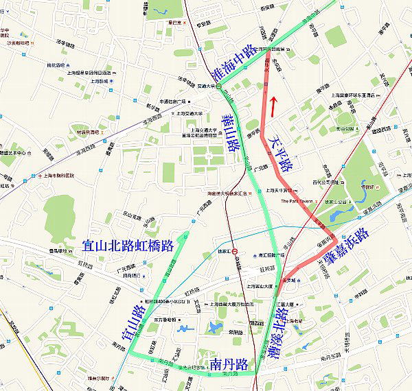 上海トロリーバス[920]路終点拡大図