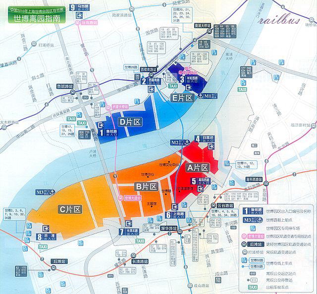 上海万博会場案内図