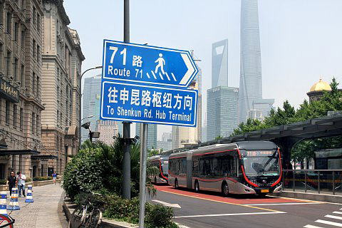 上海BRT71路延安東路外灘