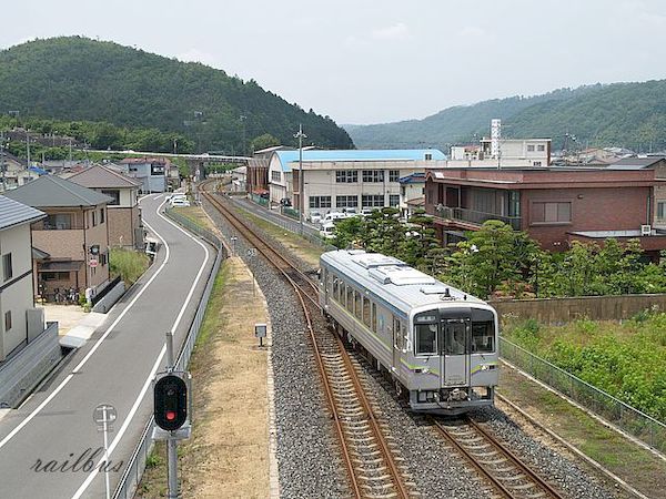 井原鉄道井原駅到着