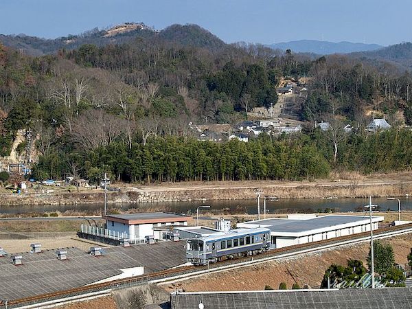 井原鉄道築堤俯瞰