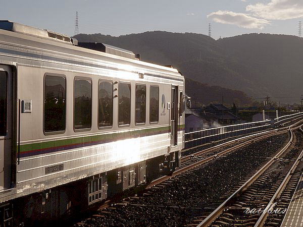 井原鉄道吉備真備夕陽