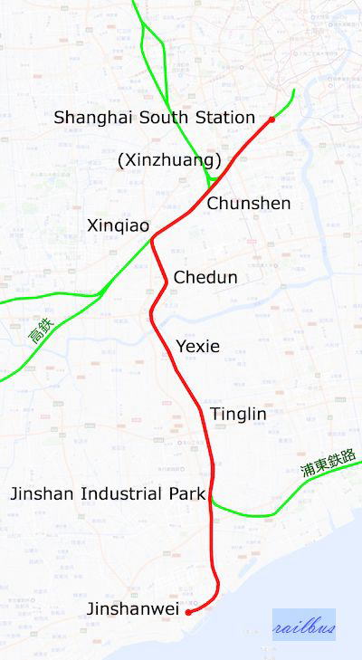 上海金山鉄路線図