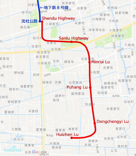 上海APM浦江線地図